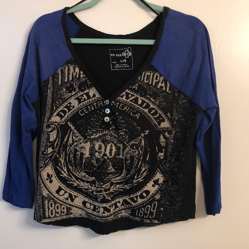 Free People / We the Free baseball tee
